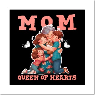 Mom : queen of hearts - happy mothers day Posters and Art